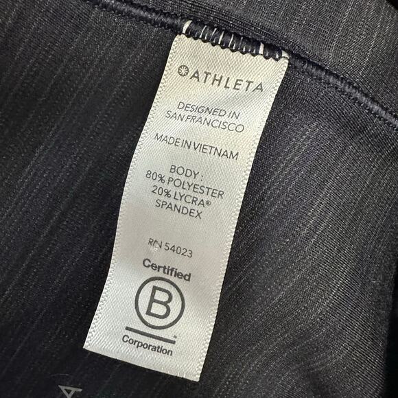 Athleta Salutation Stash Pocket II Capri Leggings Navy Blue Pockets Small Active - Picture 8 of 8